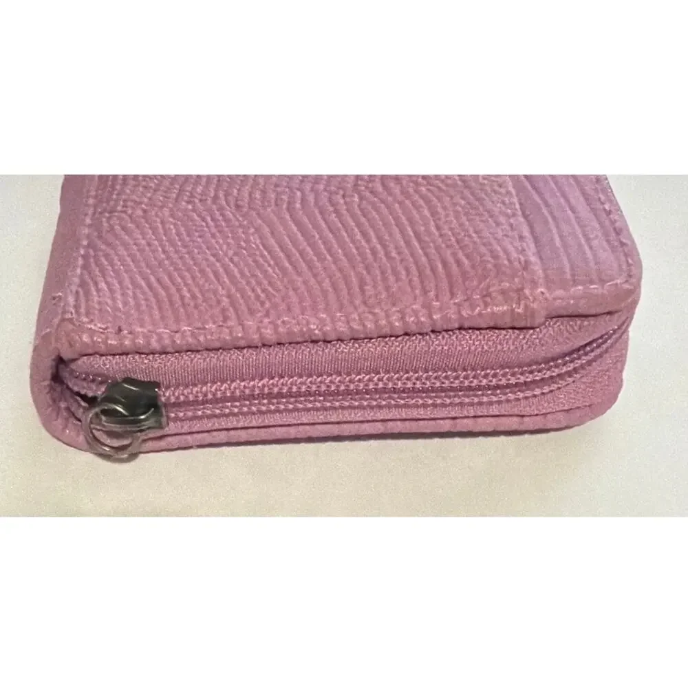 Nicole Miller New York Women's Lilac Textured Wallet Zipper Closure